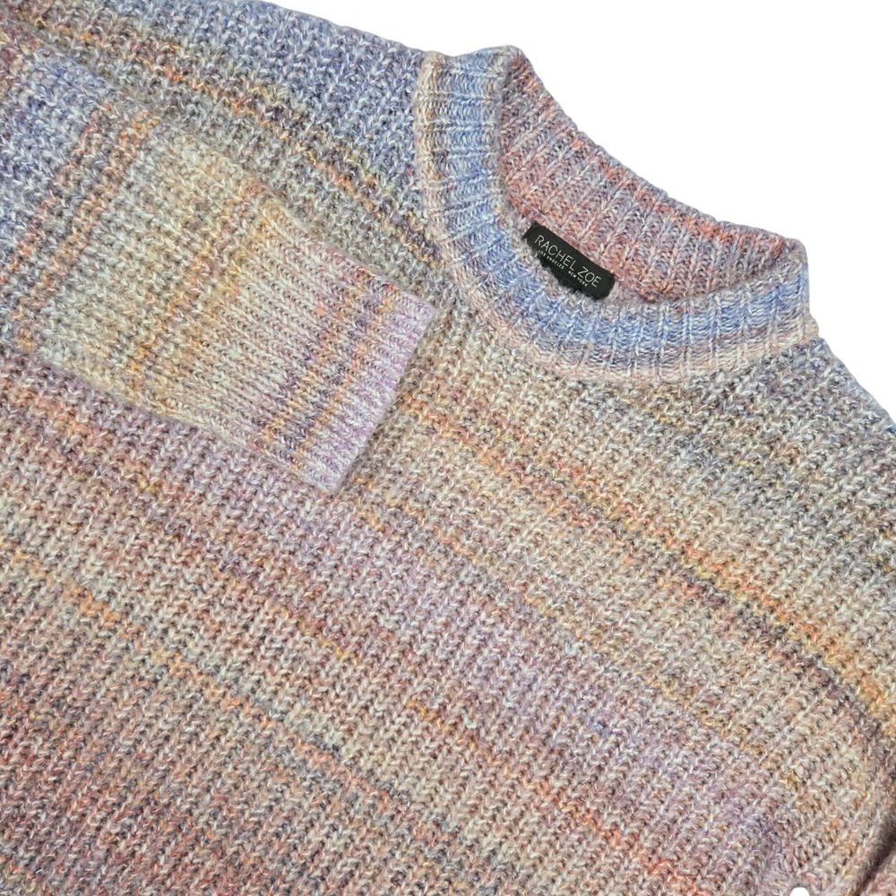 Rachel Zoe MEDIUM Space Dye Chunky Knit Sweater Womens Boho Pastel Pullover